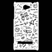 Coque HTC Windows Phone 8S Mélange de mots