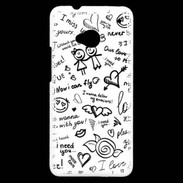 Coque HTC One Mélange de mots