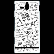 Coque Sony Xperia U Mélange de mots