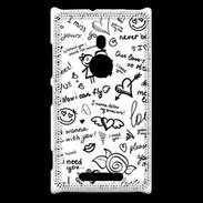Coque Nokia Lumia 925 Mélange de mots