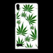 Coque Huawei Ascend P6 Feuille de cannabis sur fond blanc