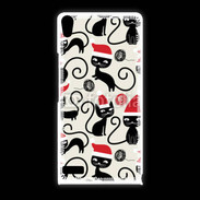 Coque Huawei Ascend P6 Fond chat noir Noël