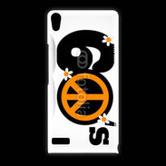 Coque Huawei Ascend P6 Hippie années 60