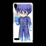 Coque Huawei Ascend P6 Chibi style illustration of a superhero