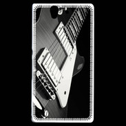 Coque Sony Xperia Z Guitare en noir et blanc