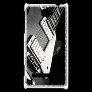Coque HTC Windows Phone 8S Guitare en noir et blanc