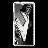 Coque HTC One Guitare en noir et blanc