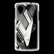 Coque LG Nexus 5 Guitare en noir et blanc
