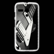 Coque Motorola G Guitare en noir et blanc