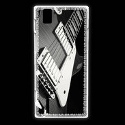Coque Huawei Ascend P2 Guitare en noir et blanc