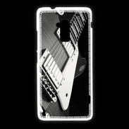 Coque HTC One Max Guitare en noir et blanc
