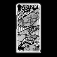 Coque Huawei Ascend P6 Tissus glamour noir et blanc