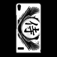 Coque Huawei Ascend P6 Tatouage Samouraï