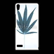 Coque Huawei Ascend P6 Marijuana en bleu et blanc
