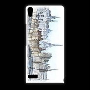 Coque Huawei Ascend P6 Vintage Paris en dessin 2