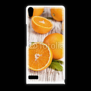Coque Huawei Ascend P6 Belles oranges sur fond en bois