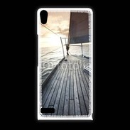 Coque Huawei Ascend P6 Voilier au couché du soleil