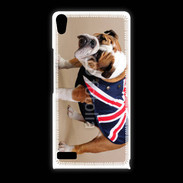 Coque Huawei Ascend P6 Bulldog anglais en tenue