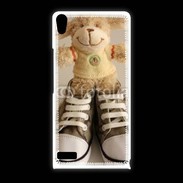 Coque Huawei Ascend P6 peluche et converses