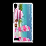 Coque Huawei Ascend P6 La vie en rose à la plage