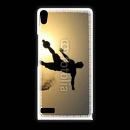 Coque Huawei Ascend P6 beach soccer couché du soleil