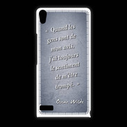Coque Huawei Ascend P6 Avis gens Bleu Citation Oscar Wilde