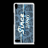 Coque Huawei Ascend P6 Since crane bleu 1986