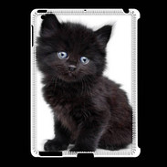 Coque iPad 2/3 Petit chaton noir