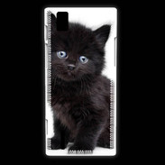 Coque Huawei Ascend P2 Petit chaton noir