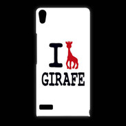 Coque Huawei Ascend P6 I love Girafe