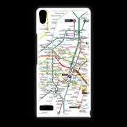 Coque Huawei Ascend P6 Plan de métro de Paris