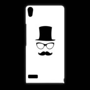 Coque Huawei Ascend P6 chapeau moustache