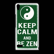 Coque Huawei Ascend P6 Keep Calm Be Zen Vert