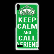 Coque Huawei Ascend P6 Keep Calm Call friend Vert