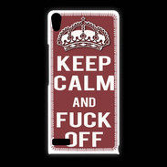 Coque Huawei Ascend P6 Keep Calm Fuck Off Brique