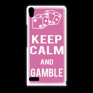 Coque Huawei Ascend P6 Keep Calm Gamble Rose