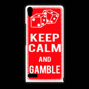 Coque Huawei Ascend P6 Keep Calm Gamble Rouge