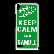 Coque Huawei Ascend P6 Keep Calm Gamble Vert