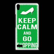 Coque Huawei Ascend P6 Keep Calm Go Shopping Vert