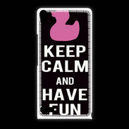 Coque Huawei Ascend P6 Keep Calm Have fun Noir