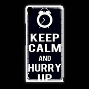 Coque Huawei Ascend P6 Keep Calm Hurry up Noir