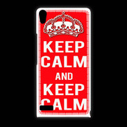 Coque Huawei Ascend P6 Keep Calm Rouge