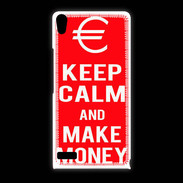 Coque Huawei Ascend P6 Keep Calm Make money Rouge