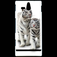 Coque Sony Xperia U Tigre blanc