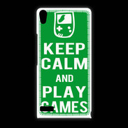 Coque Huawei Ascend P6 Keep Calm Play games Vert