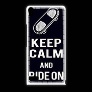 Coque Huawei Ascend P6 Keep Calm Ride on Noir