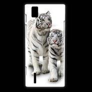 Coque Huawei Ascend P2 Tigre blanc