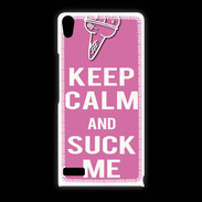 Coque Huawei Ascend P6 Keep Calm Suck me Rose