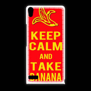 Coque Huawei Ascend P6 Keep Calm Take Banana Rouge