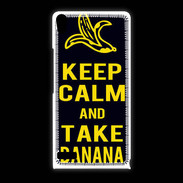 Coque Huawei Ascend P6 Keep Calm Take Banana Noir